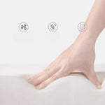 Stylish Beige and Orange Faux Leather Sofa with Pine Wood Accents fbby-1383