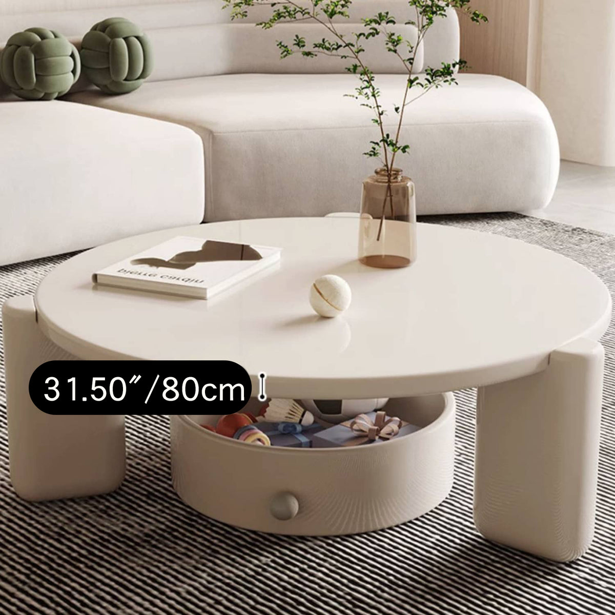 Stylish Beige Laminated Wood Tea Table - Modern Living Room Furniture fbby-1385