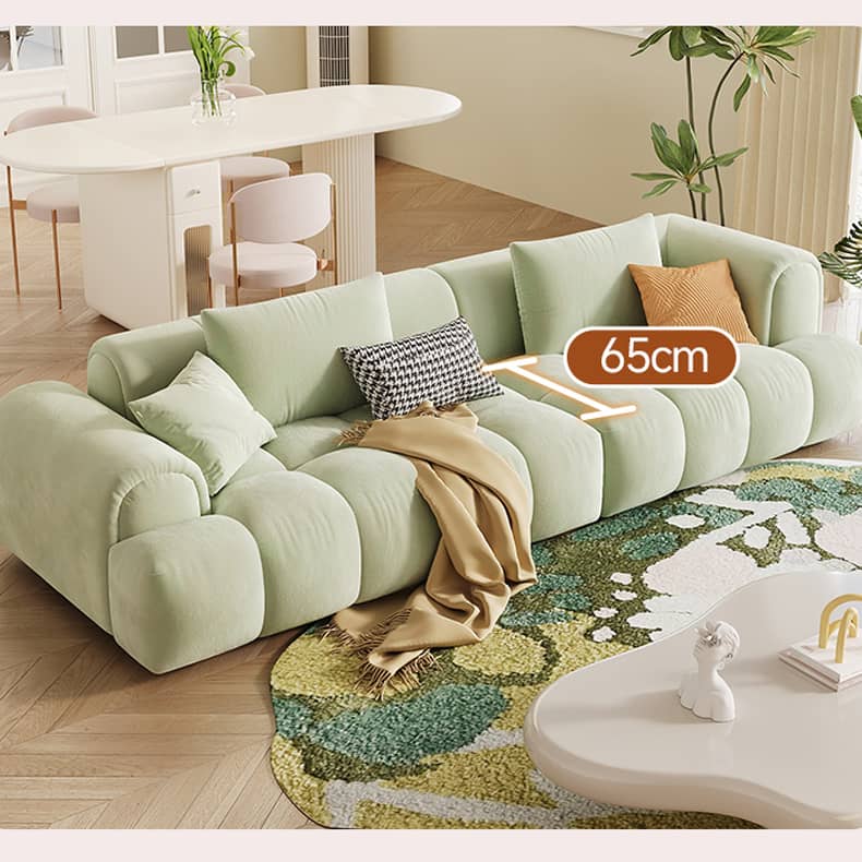 Elegant Beige & Brown Sofa with Pine Wood Frame and Luxurious Faux Leather Upholstery fbby-1386