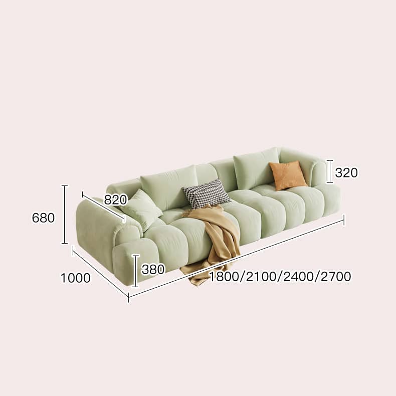 Elegant Beige & Brown Sofa with Pine Wood Frame and Luxurious Faux Leather Upholstery fbby-1386