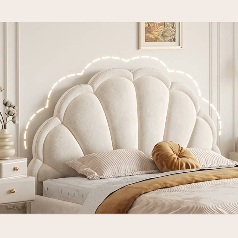 Premium Beige Solid Wood Bed Frame for Ultimate Comfort fbby-1400