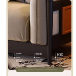 Elegant Ash Wood Pine Sofa with Unique Curved Design and Plush Cushions - Perfect for Modern Living Spaces fbgym-4749