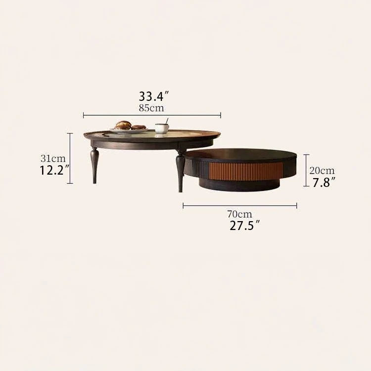 Elegant Ash Wood and Glass Coffee Table Set – Modern Living Room Centerpieces fbgym-4750