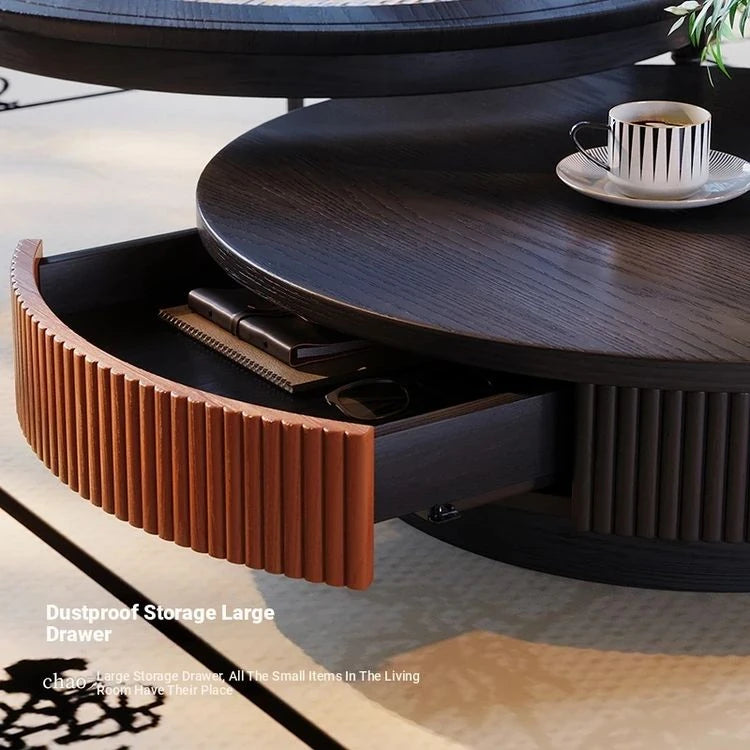 Elegant Ash Wood and Glass Coffee Table Set – Modern Living Room Centerpieces fbgym-4750