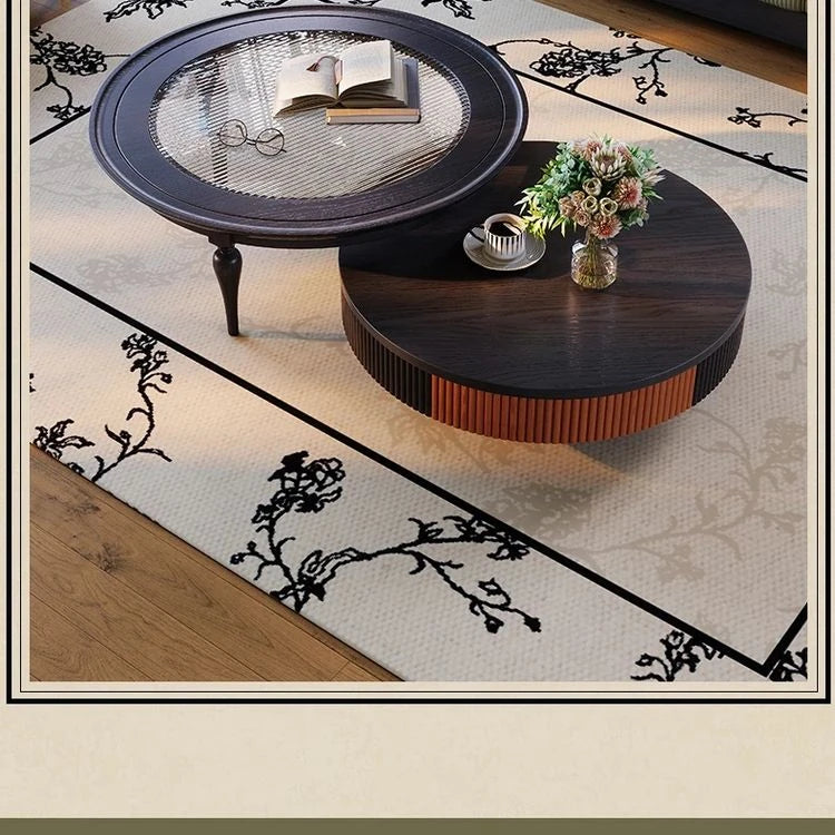 Elegant Ash Wood and Glass Coffee Table Set – Modern Living Room Centerpieces fbgym-4750