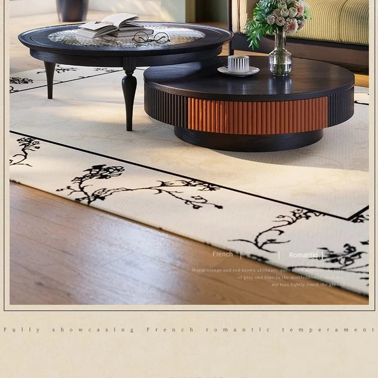 Elegant Ash Wood and Glass Coffee Table Set – Modern Living Room Centerpieces fbgym-4750