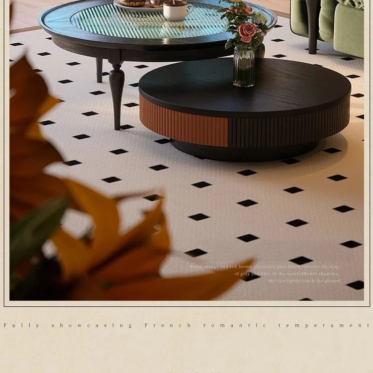 Elegant Ash Wood and Glass Coffee Table Set – Modern Living Room Centerpieces fbgym-4750