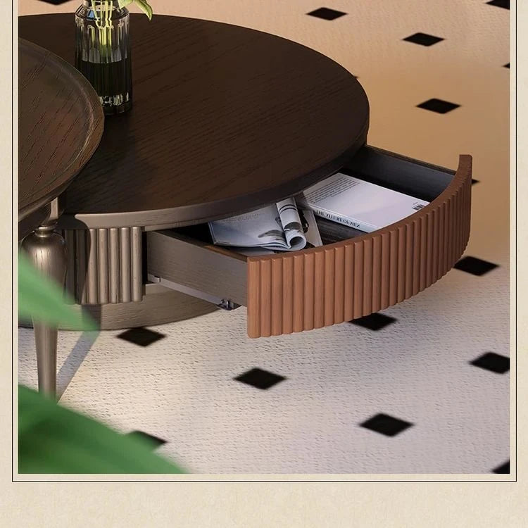 Elegant Ash Wood and Glass Coffee Table Set – Modern Living Room Centerpieces fbgym-4750