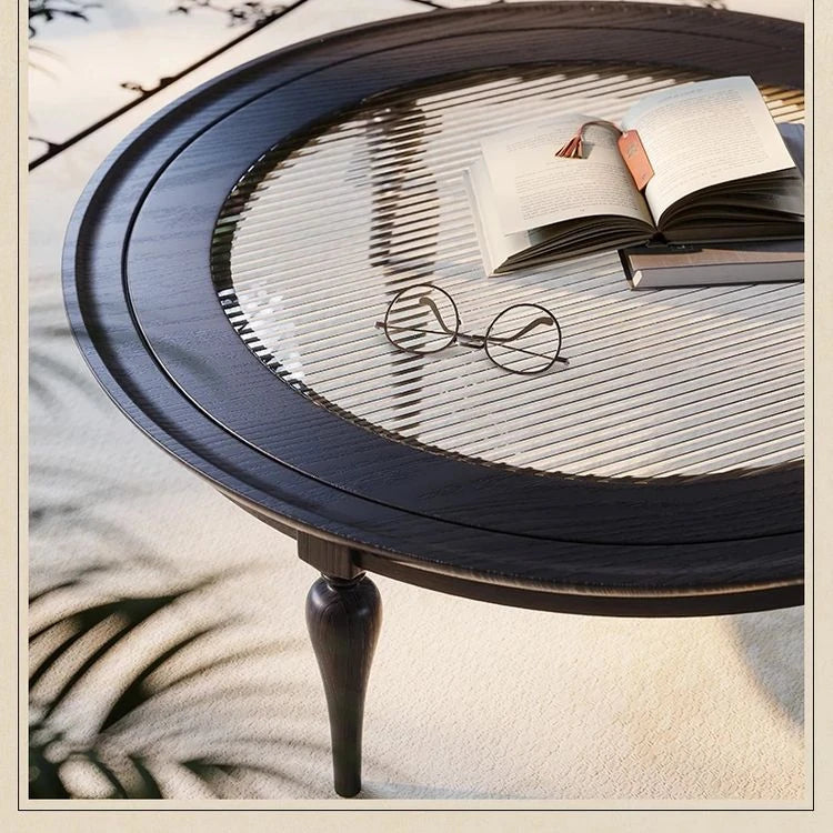 Elegant Ash Wood and Glass Coffee Table Set – Modern Living Room Centerpieces fbgym-4750