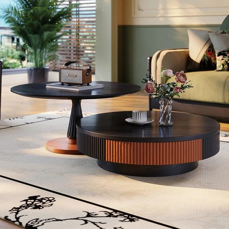 Stylish Ash Wood and Stainless Steel Coffee Table - Modern Home Décor Accent Piece fbgym-4751