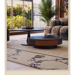 Stylish Ash Wood and Stainless Steel Coffee Table - Modern Home Décor Accent Piece fbgym-4751