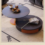 Stylish Ash Wood and Stainless Steel Coffee Table - Modern Home Décor Accent Piece fbgym-4751
