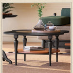 Stylish Ash Wood and Glass Coffee Table with Rounded Corners – Perfect for Modern Living Spaces fbgym-4752