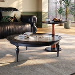 Elegant Ash Wood and Glass Coffee Table - Timeless Design for Modern Living Rooms fbgym-4753