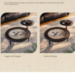 Elegant Ash Wood and Glass Coffee Table - Timeless Design for Modern Living Rooms fbgym-4753