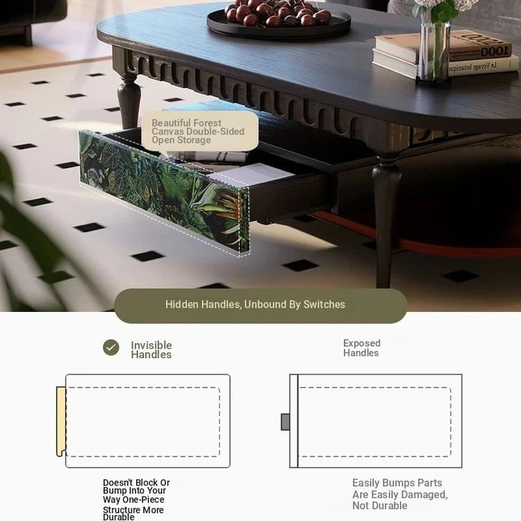 Stylish Ash Wood Coffee Table – Modern Design for Living Room and Workspace – Oval Shape, Perfect for Small Spaces – Easy to Assemble and Elegant Finish fbgym-4754