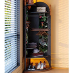 Stylish Ash Wood Storage Rack with Glass Accent - Perfect for Organizing Your Space! fbgym-4755