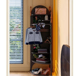 Stylish Ash Wood Storage Rack with Glass Accent - Perfect for Organizing Your Space! fbgym-4755