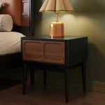 Modern Ash Wood Bedside Cupboard with Elegant Design and Storage Solution for Your Bedroom fbgym-4756