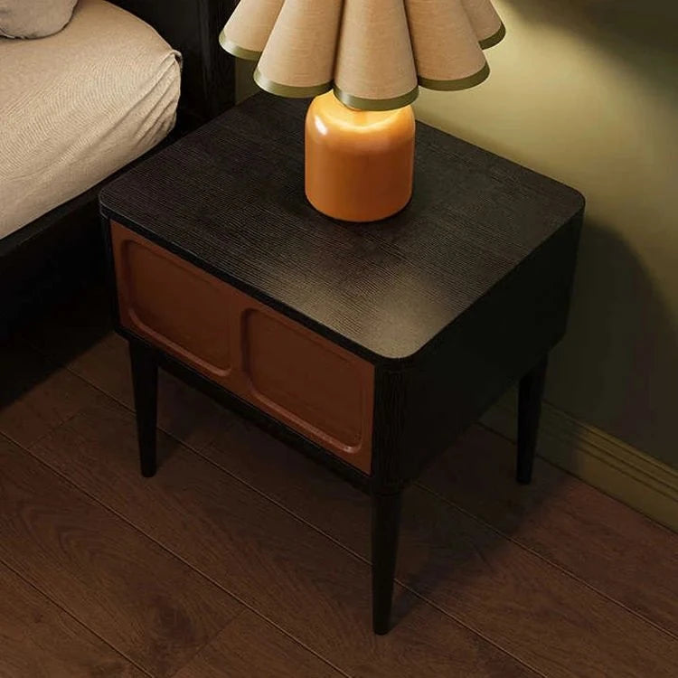 Modern Ash Wood Bedside Cupboard with Elegant Design and Storage Solution for Your Bedroom fbgym-4756