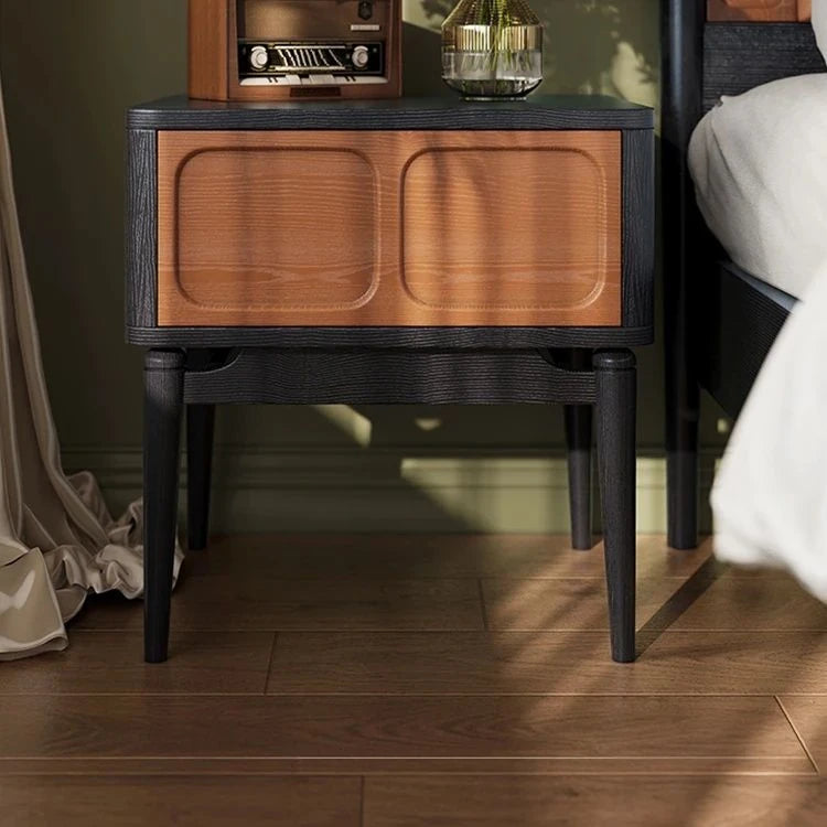 Modern Ash Wood Bedside Cupboard with Elegant Design and Storage Solution for Your Bedroom fbgym-4756