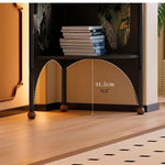 Stylish Ash Wood Storage Rack - Elegant Corner Bookshelf Unit for Modern Home Décor fbgym-4757