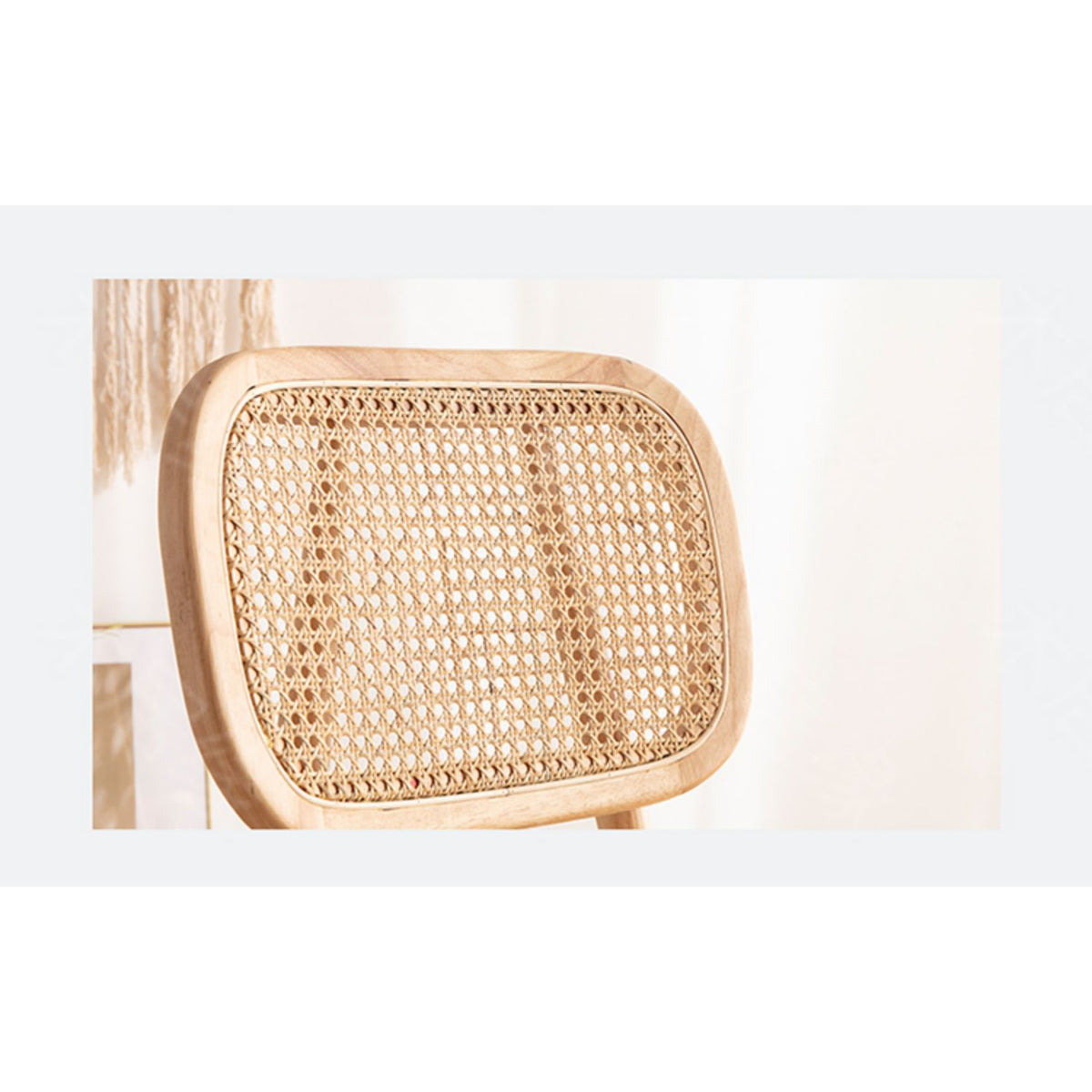 Natural Wood and Rattan Chair - Stylish and Durable Seating Solution fcf-1484