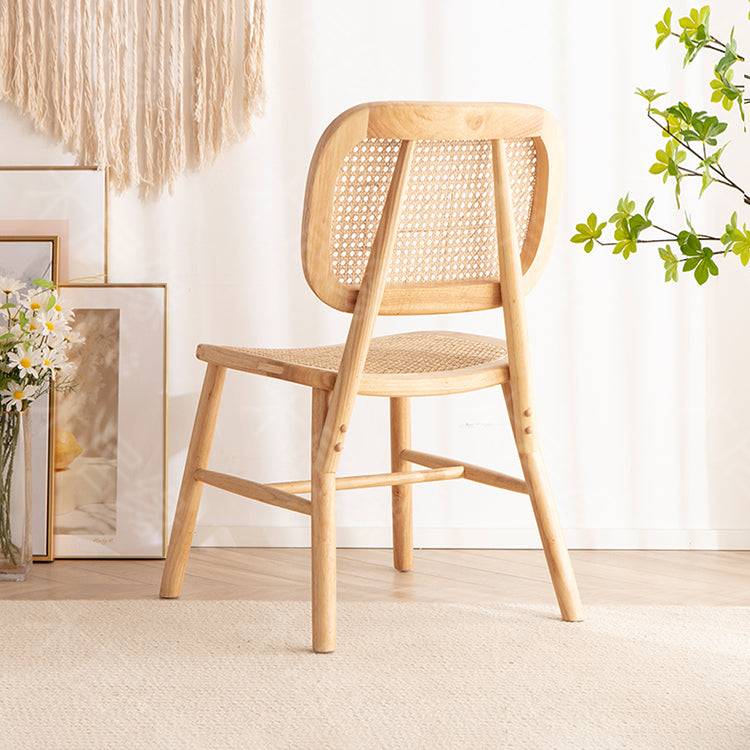 Natural Wood and Rattan Chair - Stylish and Durable Seating Solution fcf-1484