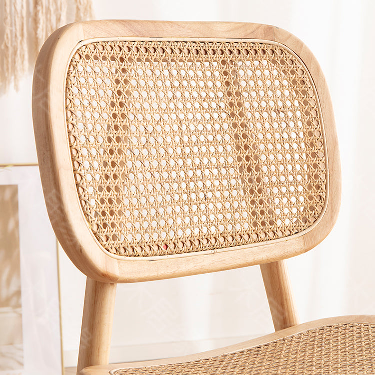 Natural Wood and Rattan Chair - Stylish and Durable Seating Solution fcf-1484