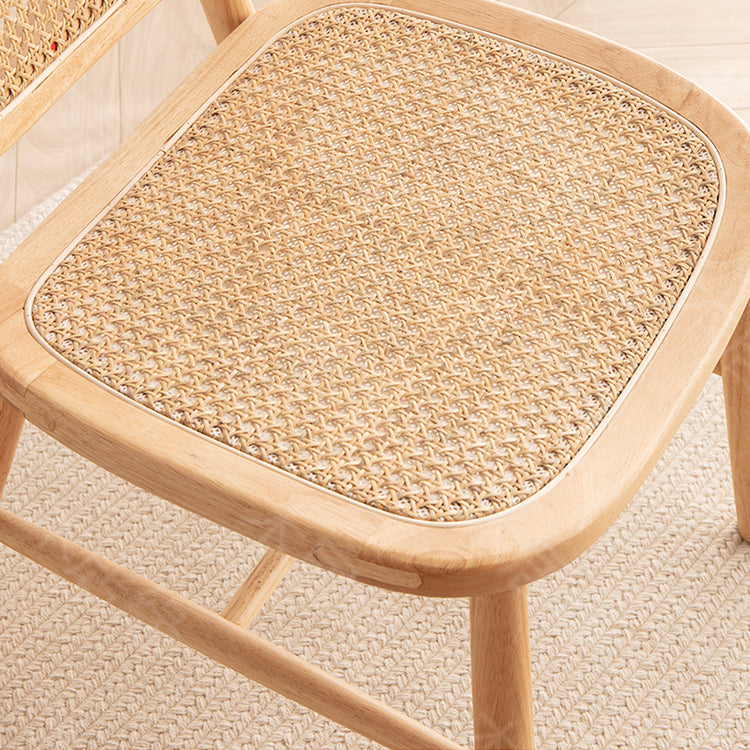 Natural Wood and Rattan Chair - Stylish and Durable Seating Solution fcf-1484