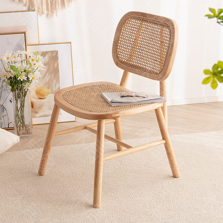 Natural Wood and Rattan Chair - Stylish and Durable Seating Solution fcf-1484