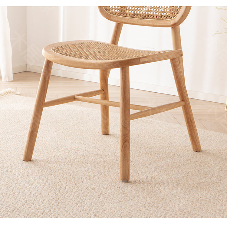 Natural Wood and Rattan Chair - Stylish and Durable Seating Solution fcf-1484