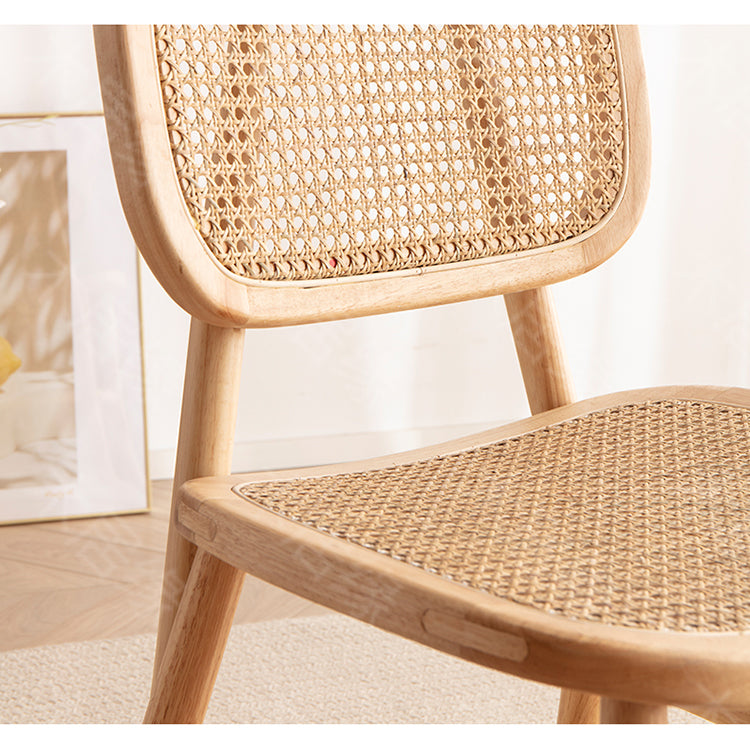 Natural Wood and Rattan Chair - Stylish and Durable Seating Solution fcf-1484