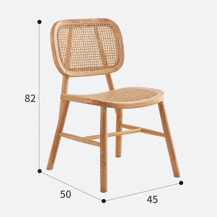 Natural Wood and Rattan Chair - Stylish and Durable Seating Solution fcf-1484