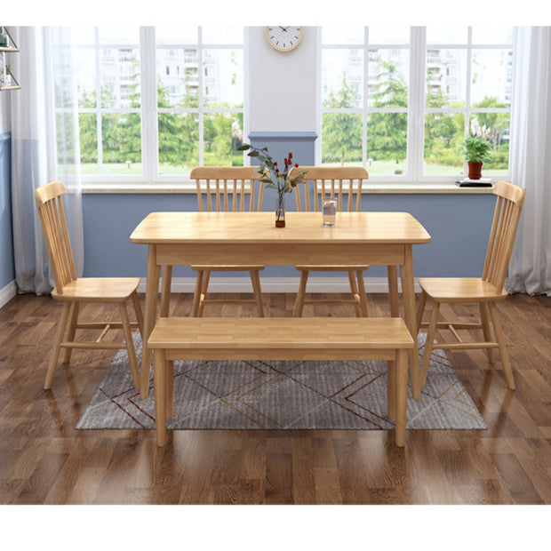 Elegant Brown Natural Wood Table - Perfect for Living and Dining Rooms fcf-1489