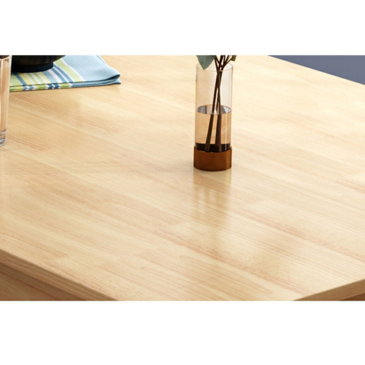 Elegant Brown Natural Wood Table - Perfect for Living and Dining Rooms fcf-1489