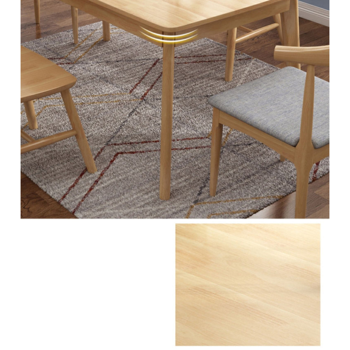 Elegant Brown Natural Wood Table - Perfect for Living and Dining Rooms fcf-1489