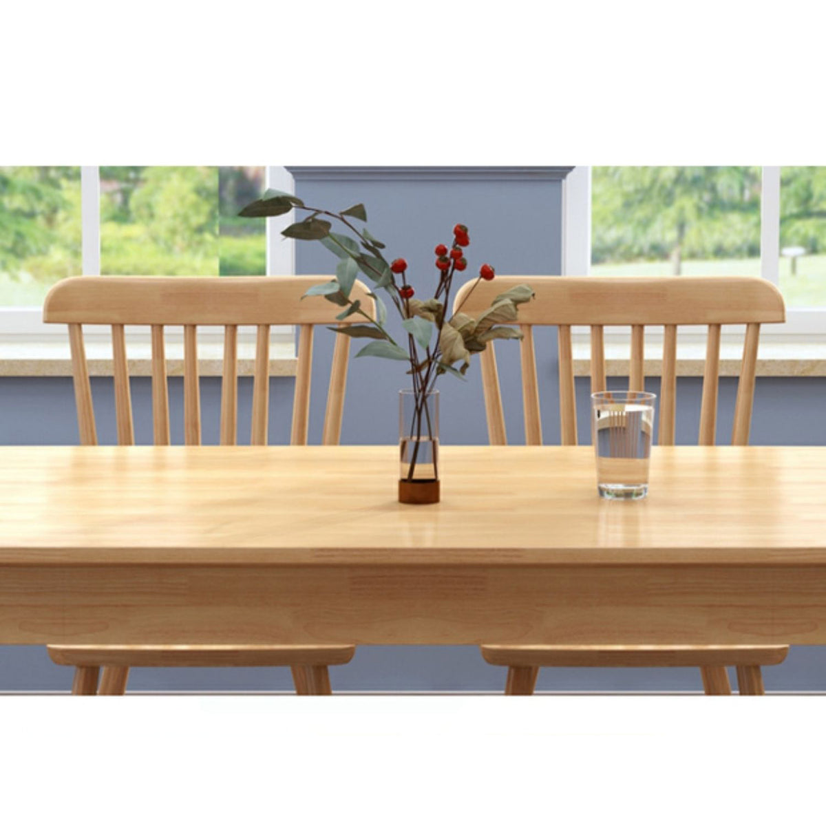 Elegant Brown Natural Wood Table - Perfect for Living and Dining Rooms fcf-1489