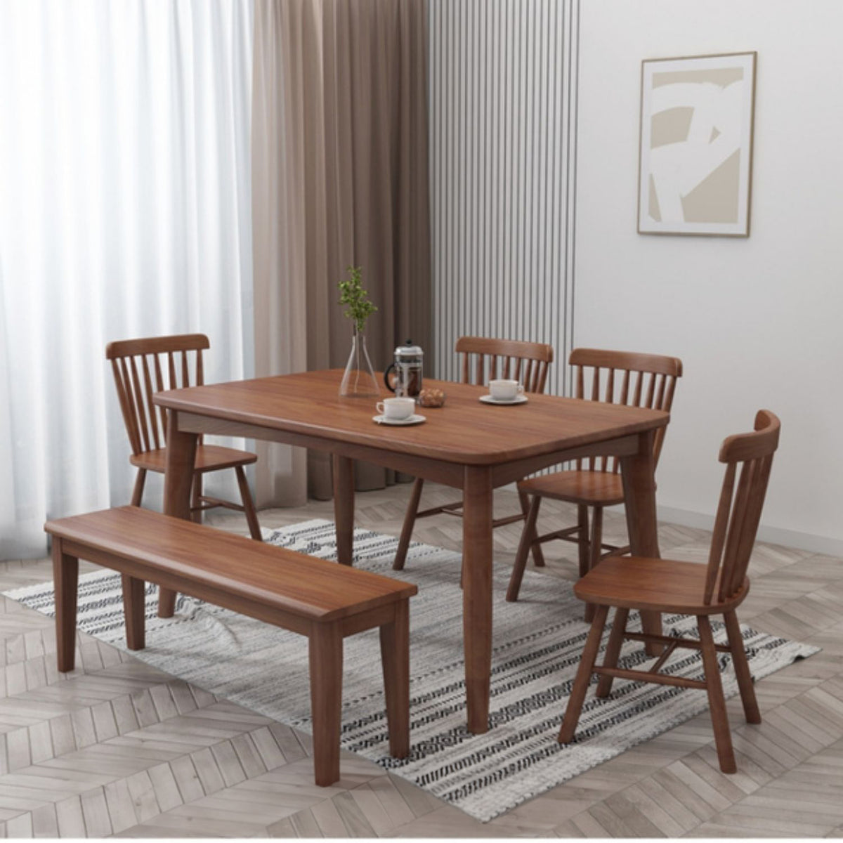 Elegant Brown Natural Wood Table for Your Home Decor fcf-1490