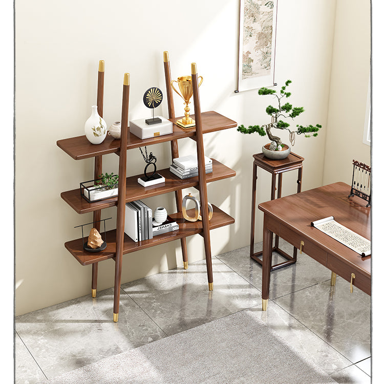 Stylish Natural Wood Storage Rack - Elegant Brown and White Finish fcf-1499