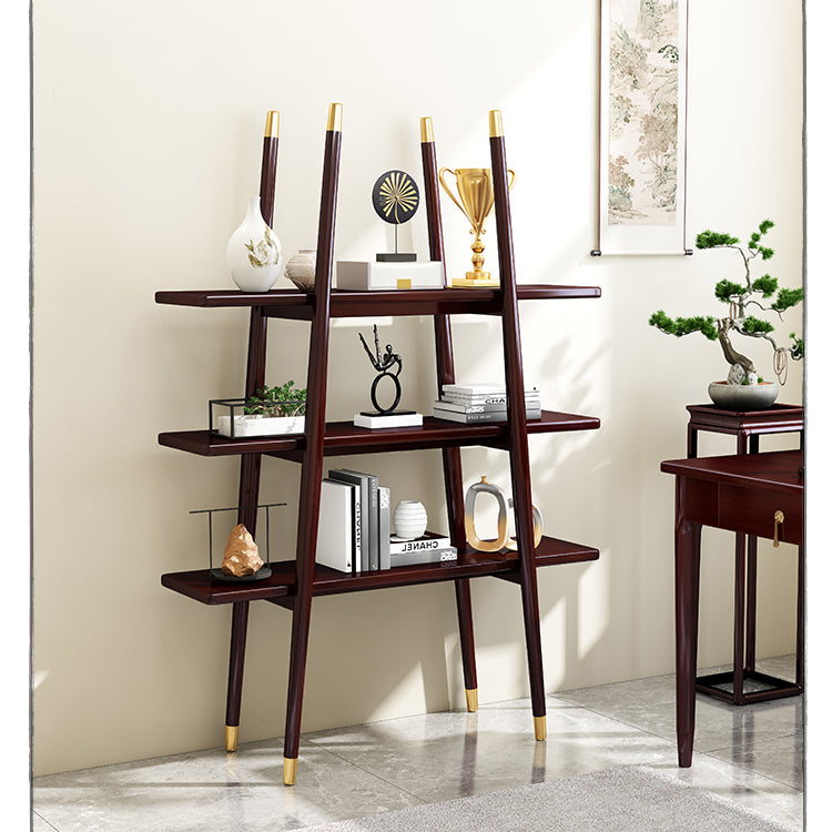 Stylish Natural Wood Storage Rack - Elegant Brown and White Finish fcf-1499