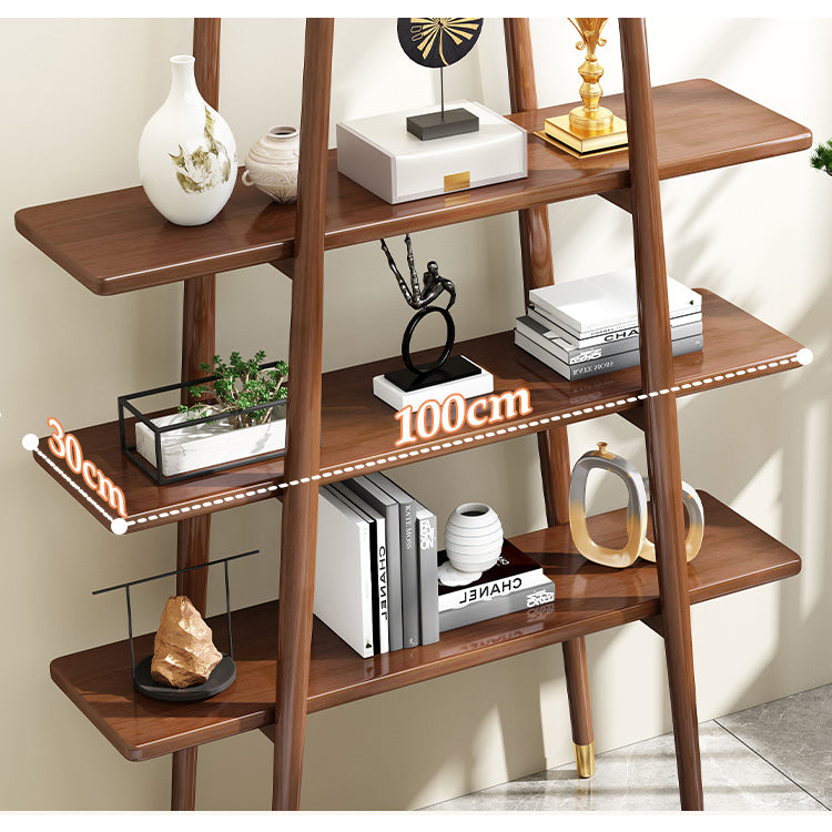 Stylish Natural Wood Storage Rack - Elegant Brown and White Finish fcf-1499