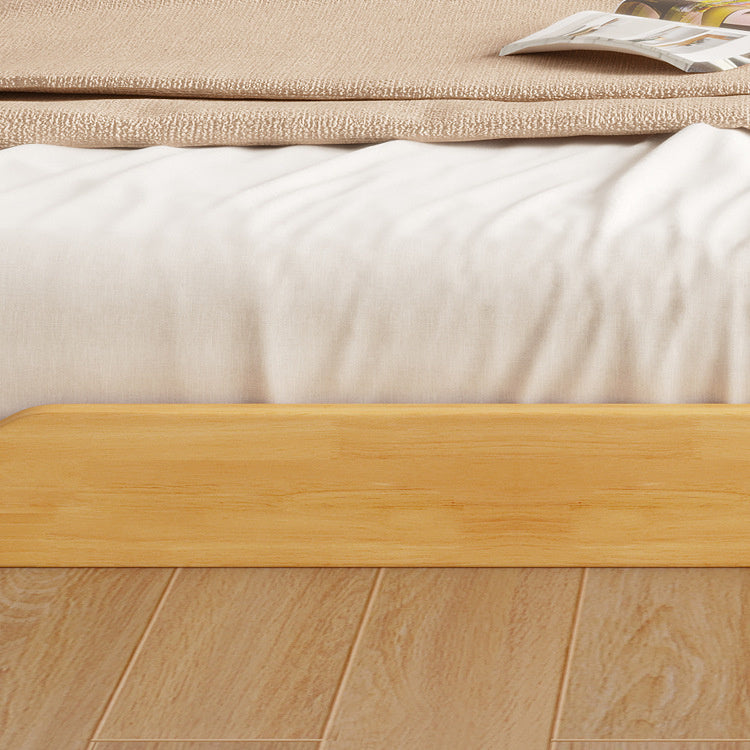 Luxury Bed Frame: Durable Natural Rubber Wood & Elegant Pine Wood Finish fcf-294