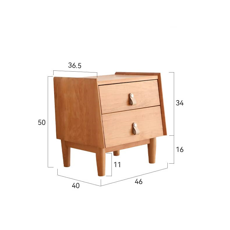 Handcrafted Cherry Wood Bedside Cupboard - Solid Wood Elegance for Your Bedroom fcf-318