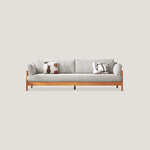 Stylish Beige & Green Corduroy Sofa with Light Brown and Gray Accents - Cherry Wood Frame fcp-1281