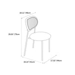 Stylish Light Brown Ash Wood Chair with Rattan Back and Faux Leather Seat fcp-1283