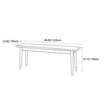 Elegant Light Brown Cherry Wood Stool with Cotton-Linen Upholstery fcp-1286