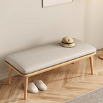 Versatile Beige & Gray Stool with Khaki Green Ash Wood and Premium Leathaire Finish fcp-1294