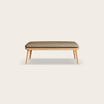 Versatile Beige & Gray Stool with Khaki Green Ash Wood and Premium Leathaire Finish fcp-1294