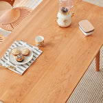 Stylish Natural Cherry Wood Dining Table | Premium Quality & Elegant Design fcp-1296